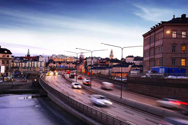 Liikennettä Tukholmassa