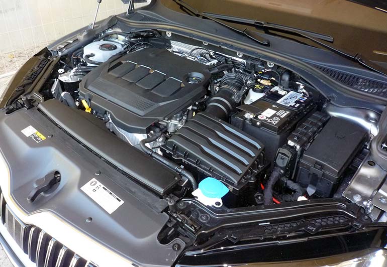 Uusi TDI EVO -dieselmoottori on siististi paketoitu.