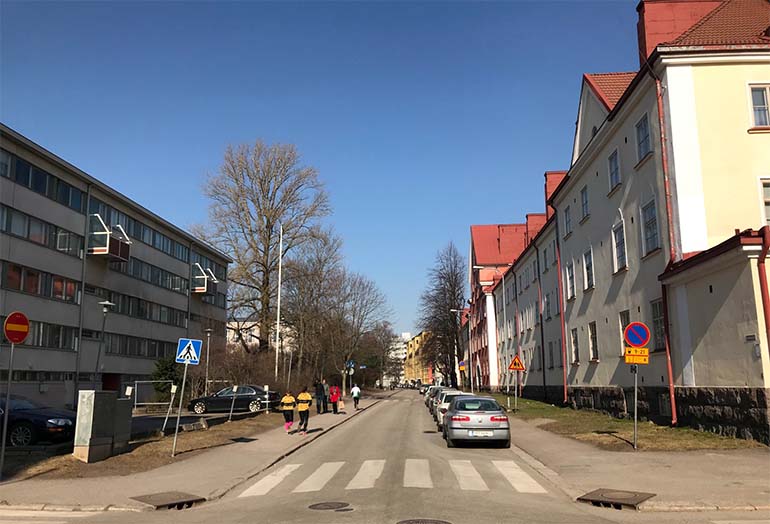 Kerrostaloja Helsingin Vallilassa