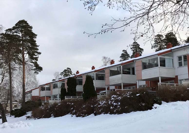 Rivitalo Tammisalossa talvi 2019