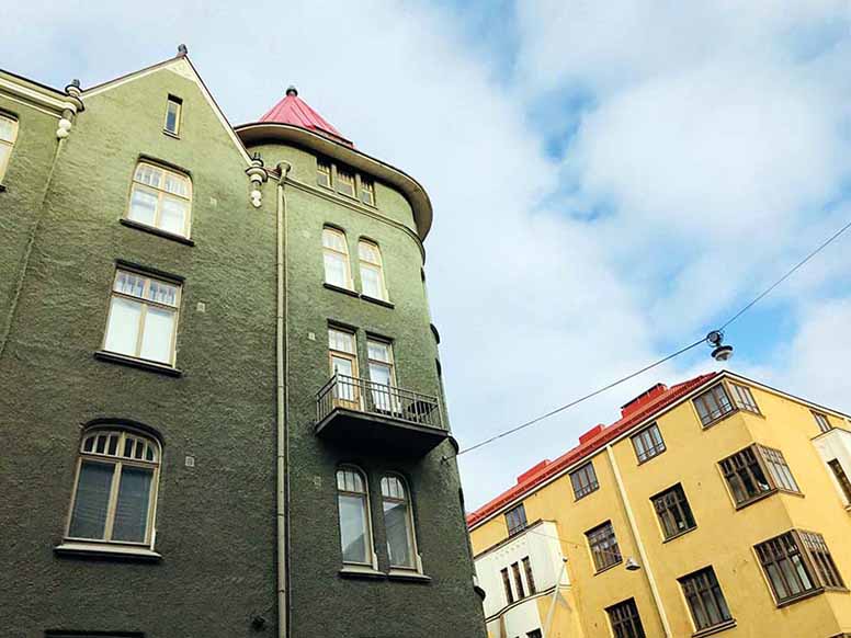 Kerrostaloja Punavuoressa Helsingissä