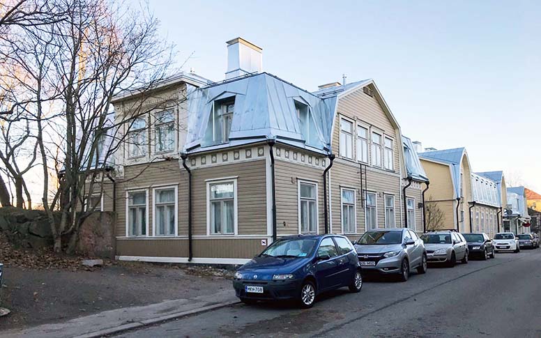 Puutaloja Vallilassa Helsingissä