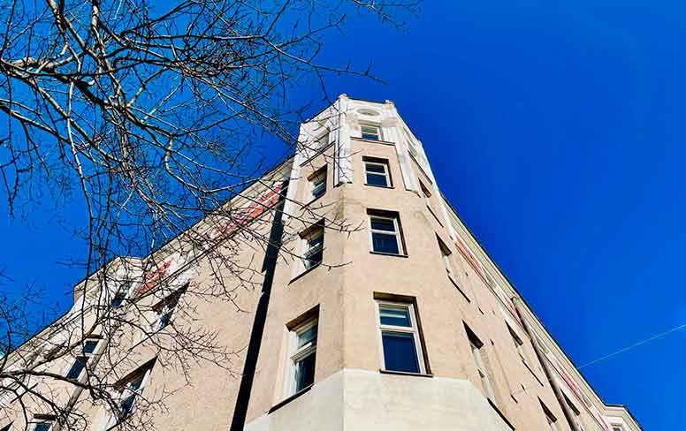 Talo ja puu Helsingin Kalliossa