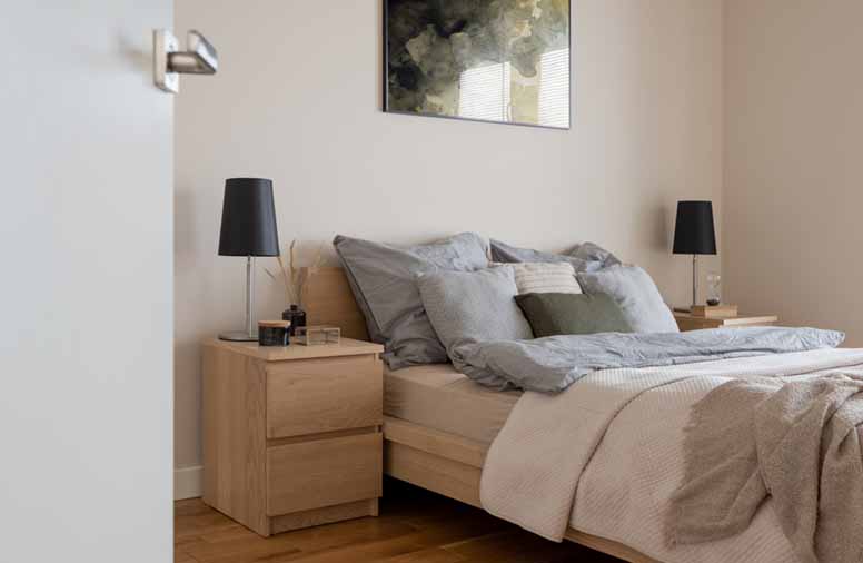 Viihtyisä makuuhuone