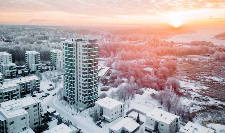 Jerrostaloja, Turku, talvi