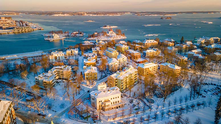 Kerrostaloja Helsingin keskusta