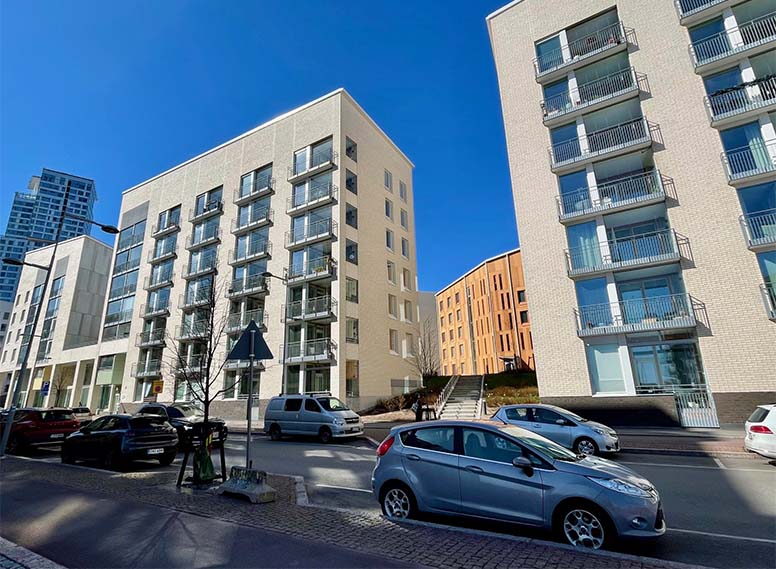 Kerrostaloja Helsingin Kalasatamassa