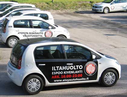 Atoy Autohuollolla on nykyään jo 150 sijaisautoa.