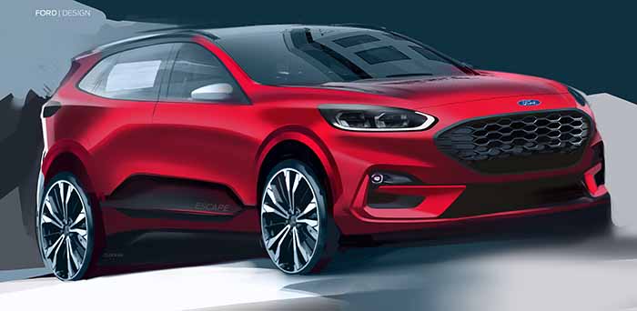 Uusi Ford Kuga on katumaasturimaisen korkea henkilöauto, jossa on hyvin tilaa myös korkeussuunnassa.