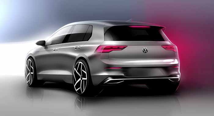 Kulmien terävöityminen on tyypillistä tämän hetken muotoilulle, mikä näkyy myös uusimmassa kahdeksannen sukupolven Volkswagen Golfissa. 
