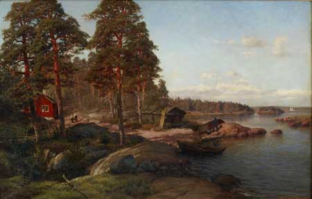 Berndt Lindholm Saaristomaisema. Kuva: Stockholms Auktionsverk