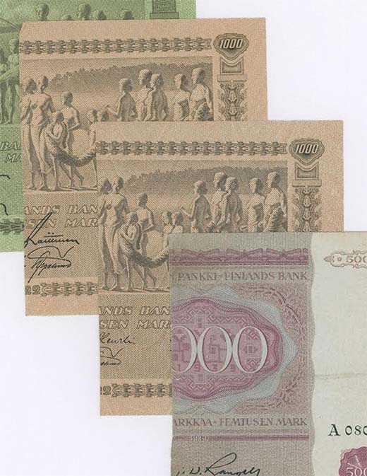 Holmaston rahahuutokaupassa lokakuussa myytiin nämä leikattujen setelien oikeat puoliskot. Setelit olivat hiukan repeytynyt 5 000 markkaa vuodelta 1939, 2 kpl 1 000 markan seteleitä vuodelta 1922 ja 500 markkaa vuodelta 1922. Näistä historiallisista setelinpuolikkaista maksettiin vain noin 230 euroa.
