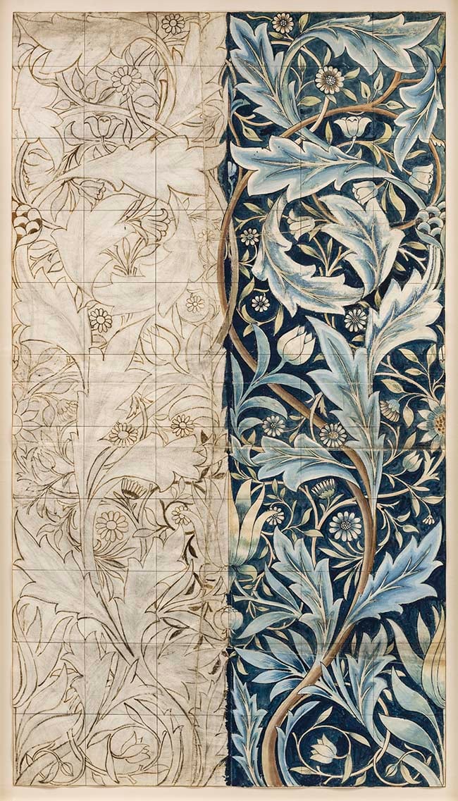William Morris_Design for Membland Hall Tile Panel (1876)_Credit William Morris Gallery, L.jpg