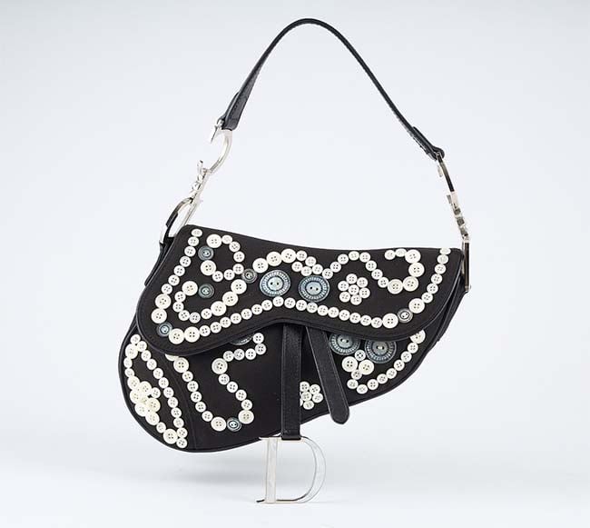 DIOR, John Galliano for Dior limited edition 'Pearly Queen' inspired English Saddle Bag, 2007.jpg
