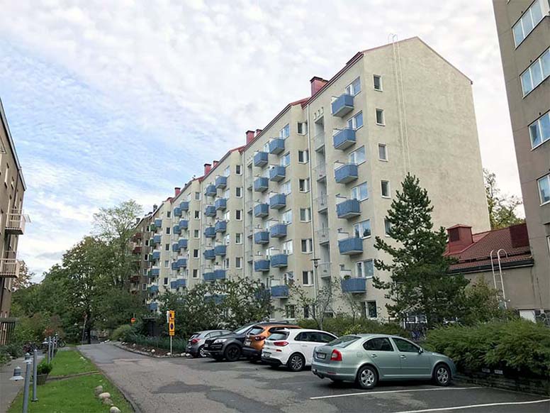 Kerrostalo Vallilassa Helsingissä