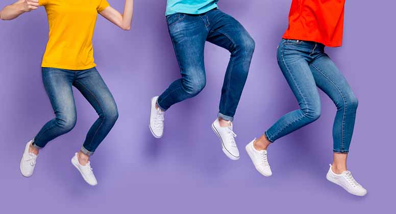 Farkut ja valkoiset tennarit