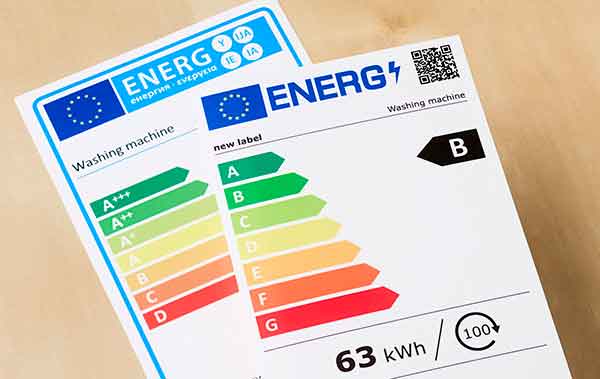 Uudistettuun energiamerkkiin on lisätty QR-koodi, joka johtaa eurooppalaiseen EPREL-tuotetietokantaan. Kuva:Motiva
