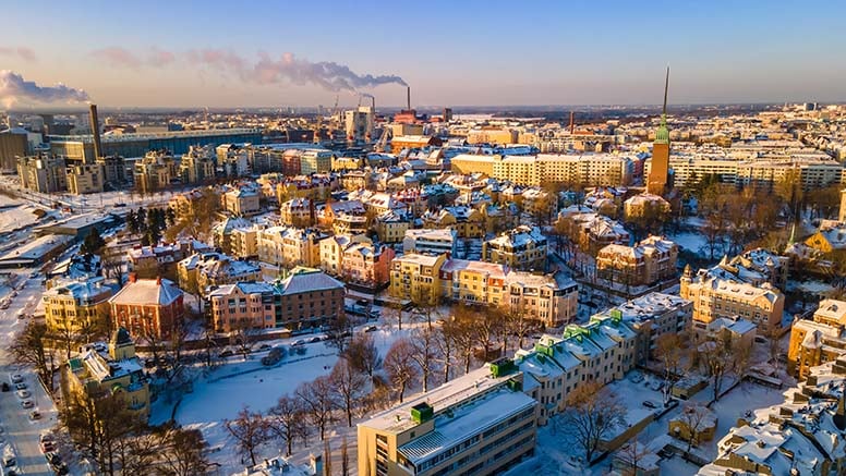 Helsinki talvella, maisema