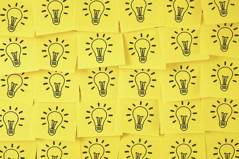 Ideat keltaiset muistilaput