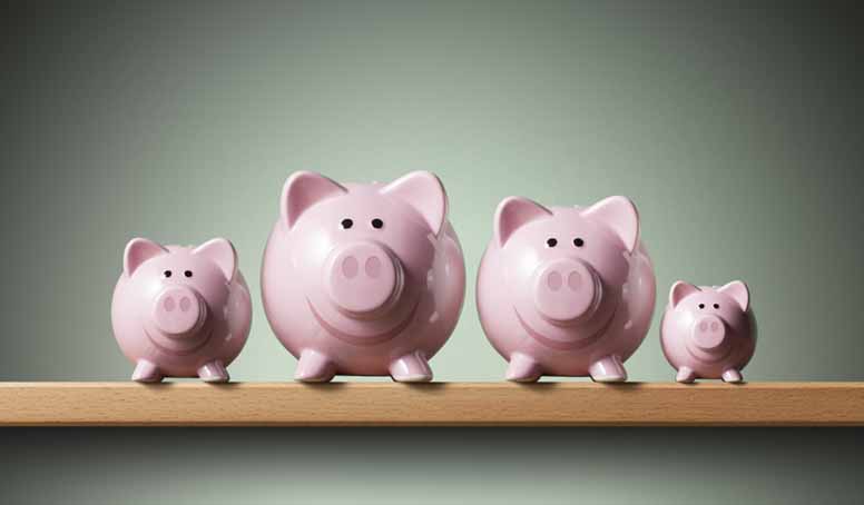 Hymyilevät säästöpossut