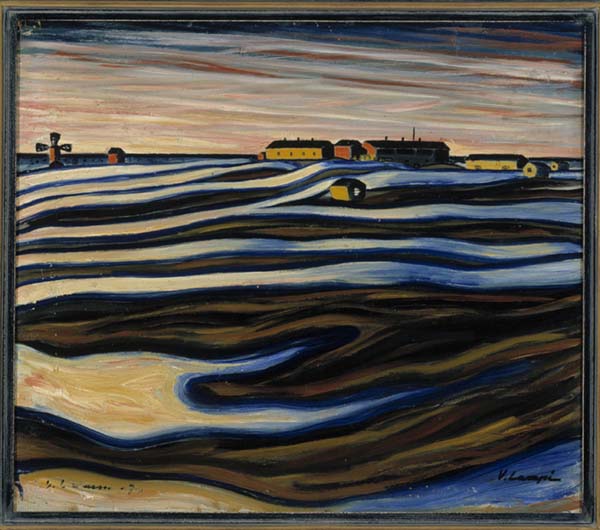 Vilho Lampi: Nocturne (Liminka). 1930. Öljy levylle. 60 cm x 70 cm. Kuva: Kansallisgalleria / Hannu Karjalainen