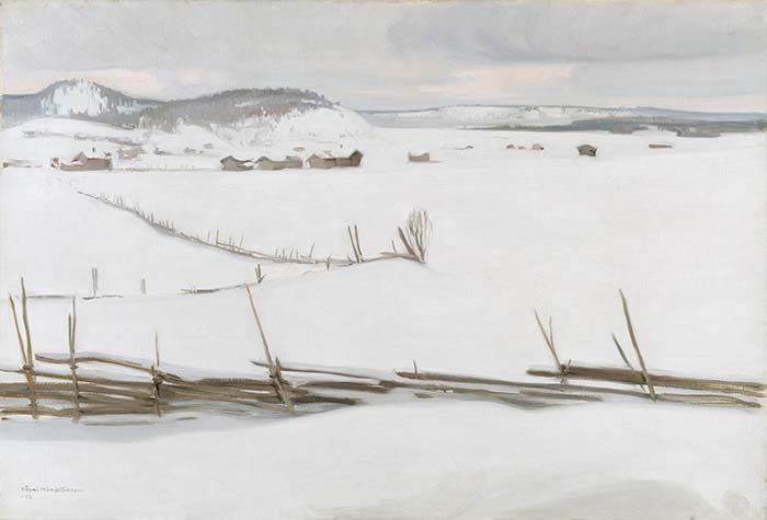 Väinö Hämäläinen: Karjalasta:1908. 65 cm x 98 cm. Öljy kankaalle. Kuva: Kansallisgalleria / Janne Tuominen