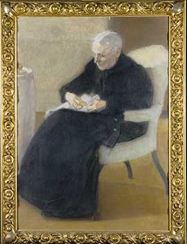 Helene Schjerfbeck on Suomen taidemarkkinoiden eurokuningatar. Kuvassa maalaus Kotona, 1903, öljy kankaalle. Turun taidemuseo.