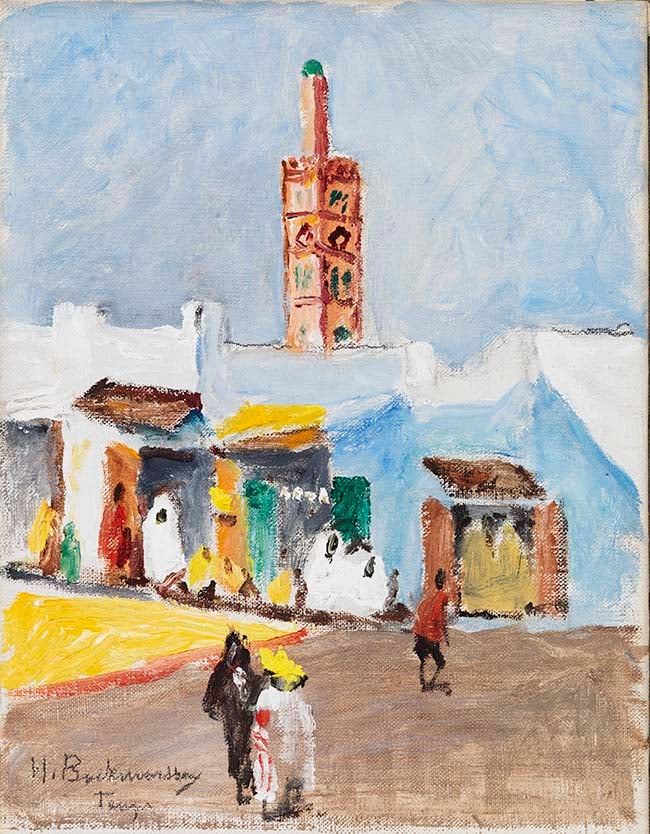 Hugo Backmansson Tanger. Ajoittamaton. Öljy. 35 cm × 27 cm. Kansallisgalleria, Ateneumin taidemuseo. Kuva: Kansallisgalleria, Hannu Pakarinen.